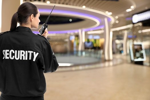 blurred view of modern shopping mall interior. bokeh effect